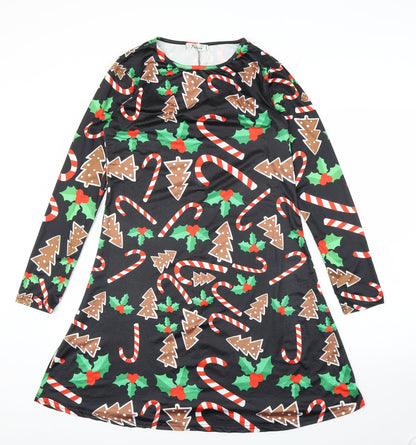 Fashion Womens Black   A-Line  Size L  - Christmas
