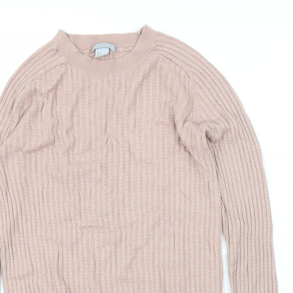 H&M Womens Pink   Pullover Jumper Size S
