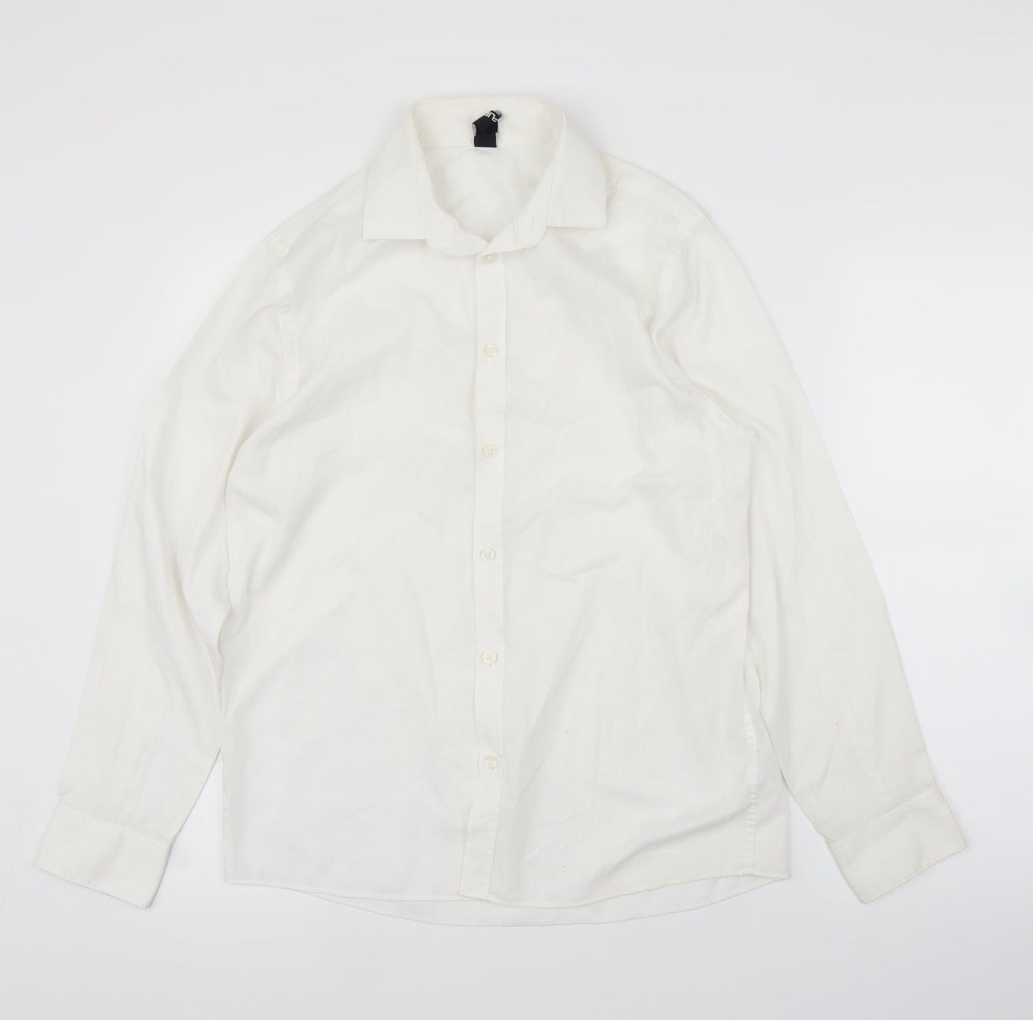 Back Up Boys White   Basic Button-Up Size 13 Years