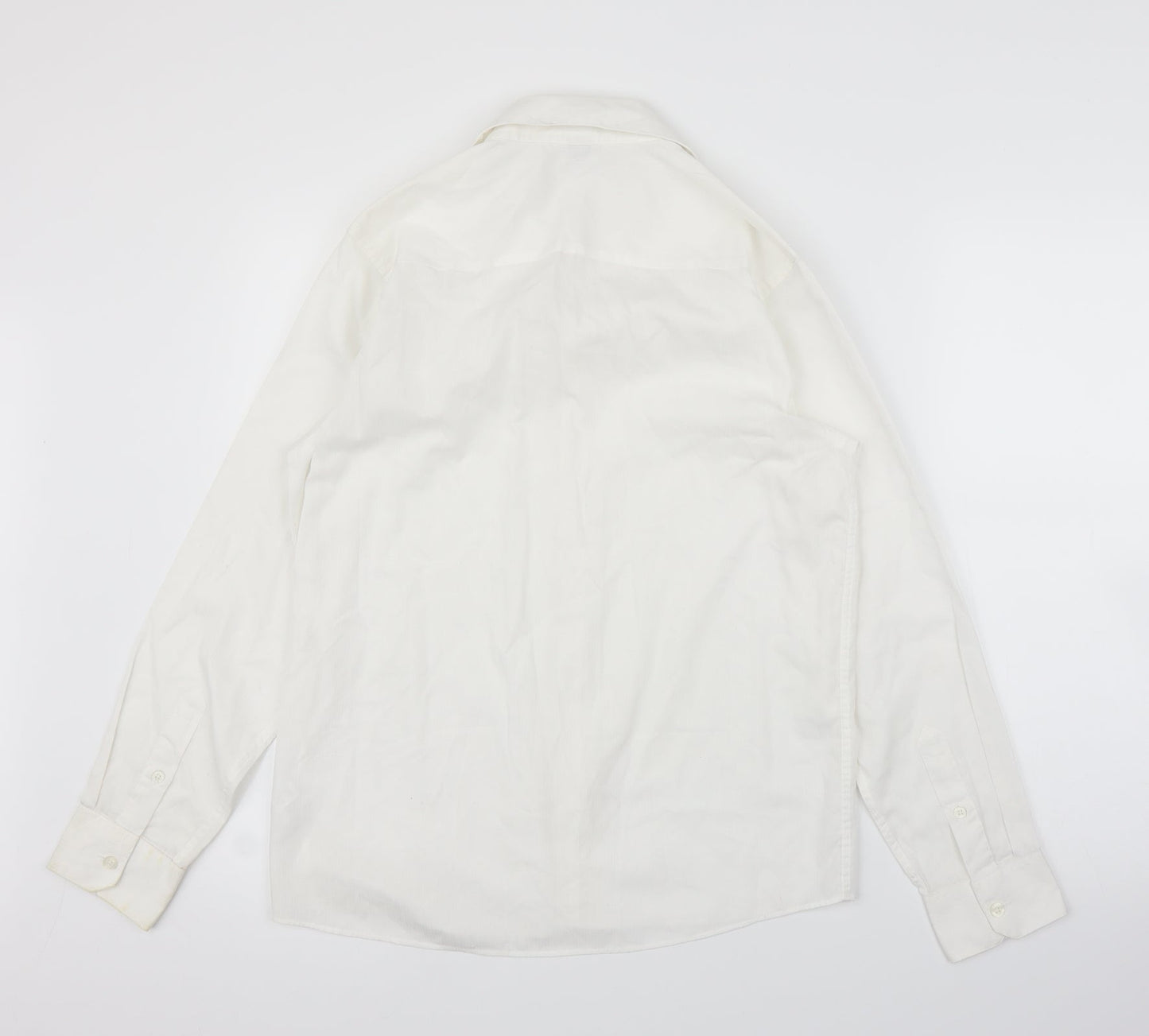 Back Up Boys White   Basic Button-Up Size 13 Years