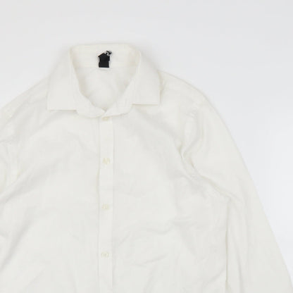 Back Up Boys White   Basic Button-Up Size 13 Years