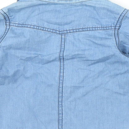 M&S Boys Blue Striped Denim Basic T-Shirt Size 18-24 Months  - Two part set, shirt included