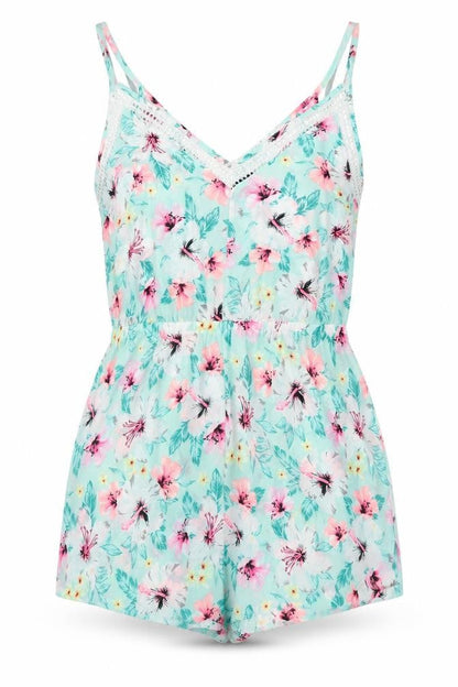 Womens UK Size L New Look One-Piece Blue Romper