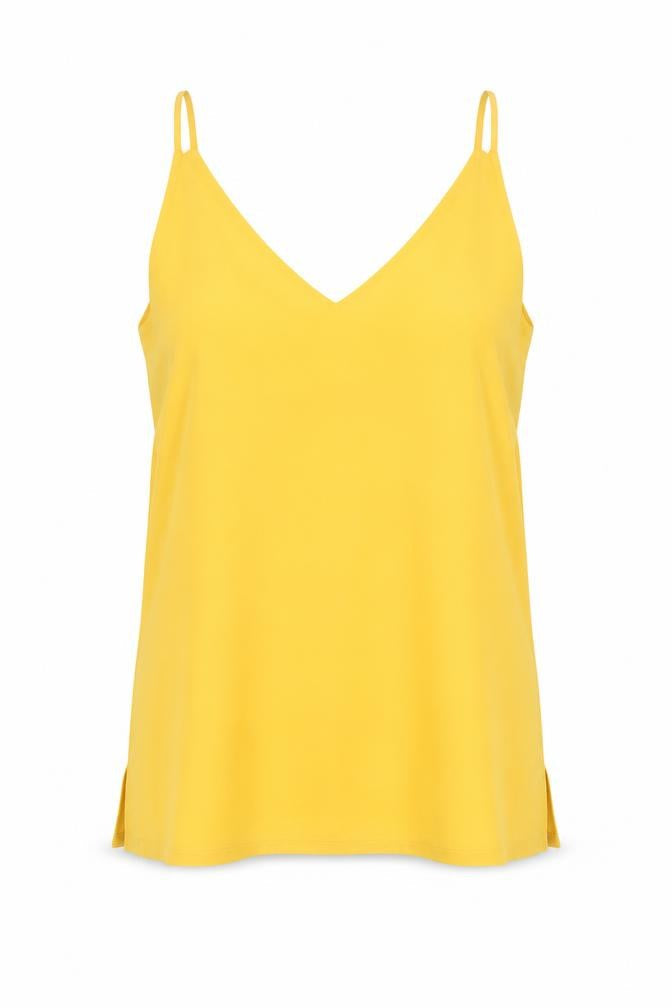Womens UK Size 12 New Look Yellow Basic Blouse