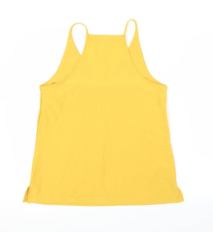 Womens UK Size 12 New Look Yellow Basic Blouse