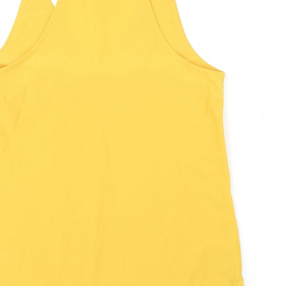 Womens UK Size 12 New Look Yellow Basic Blouse