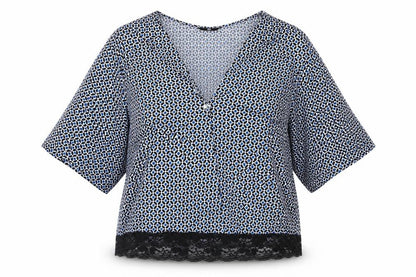 Womens UK Size M H&M Blue Basic Blouse