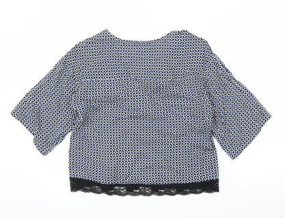 Womens UK Size M H&M Blue Basic Blouse