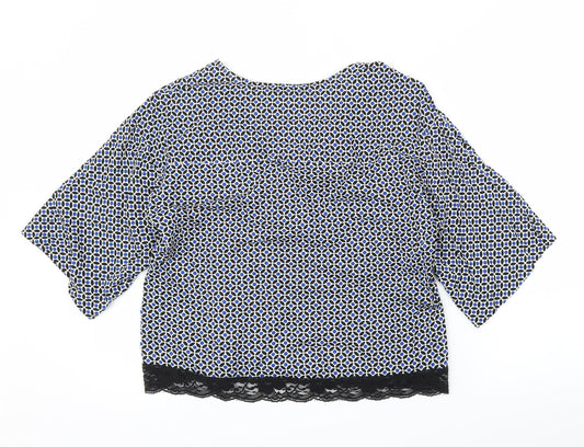 Womens UK Size M H&M Blue Basic Blouse