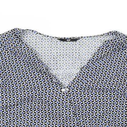 Womens UK Size M H&M Blue Basic Blouse