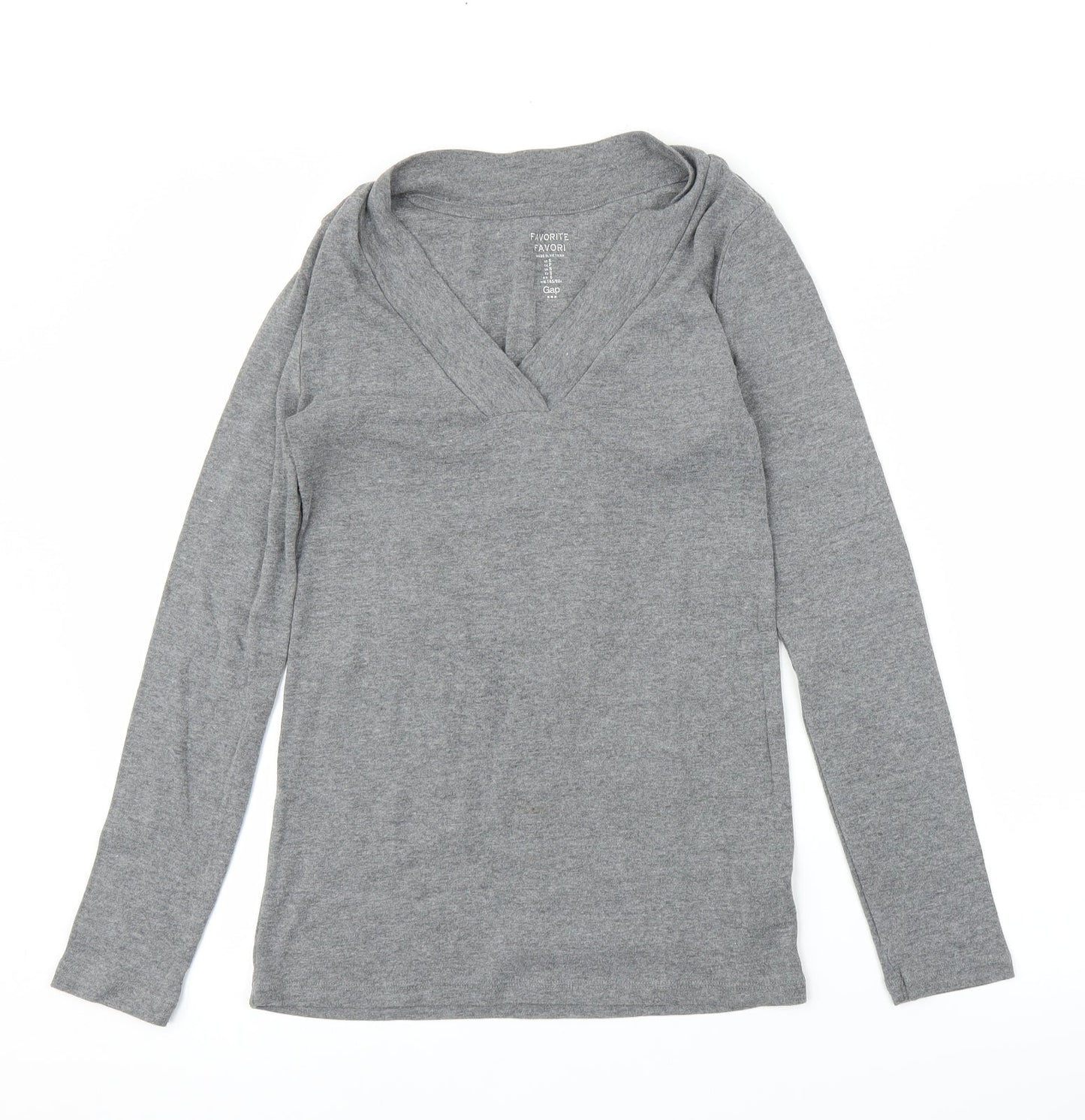 Womens UK Size S Gap Grey Basic T-Shirt