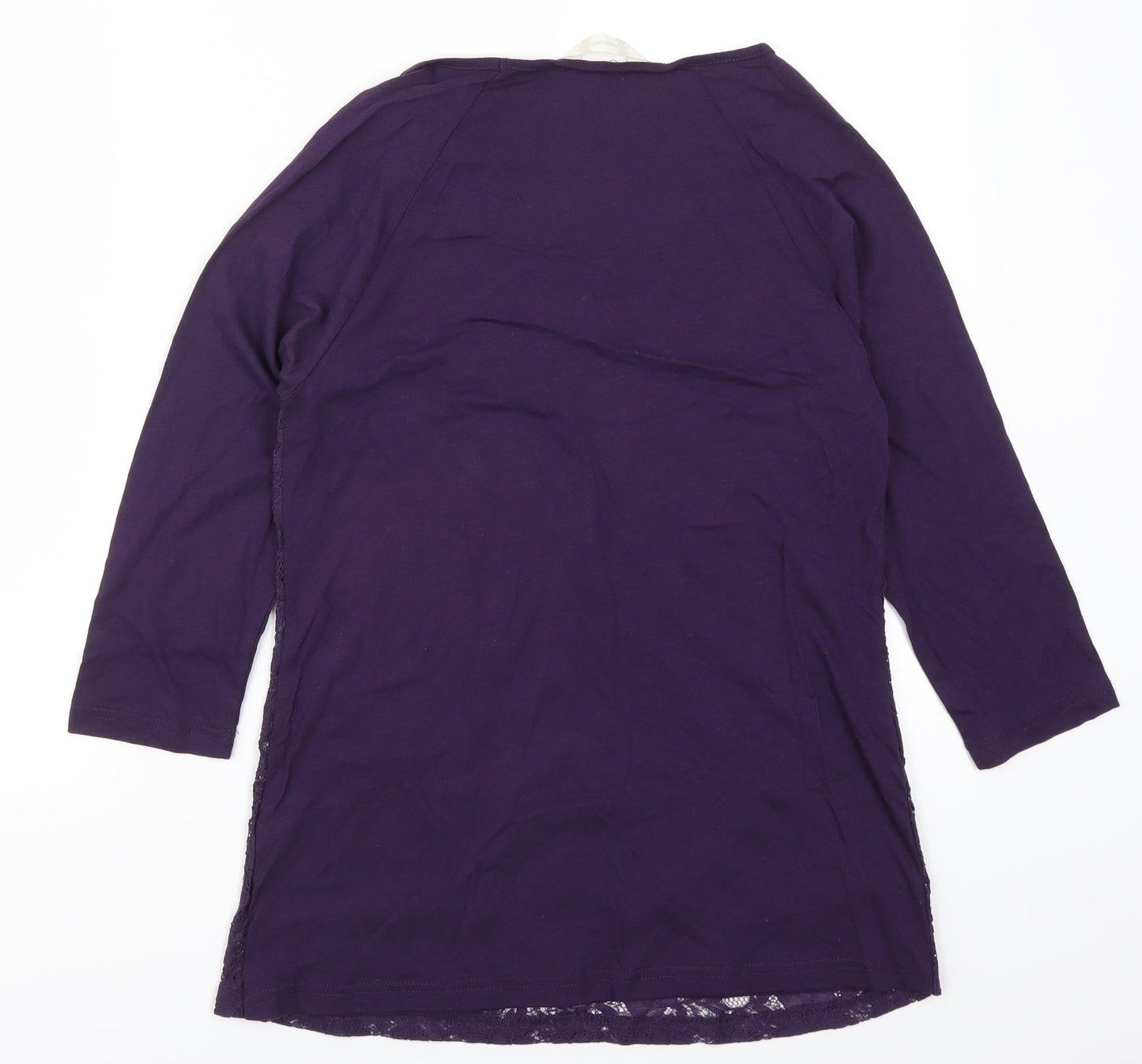 Womens UK Size 10 BHS Purple Basic T-Shirt