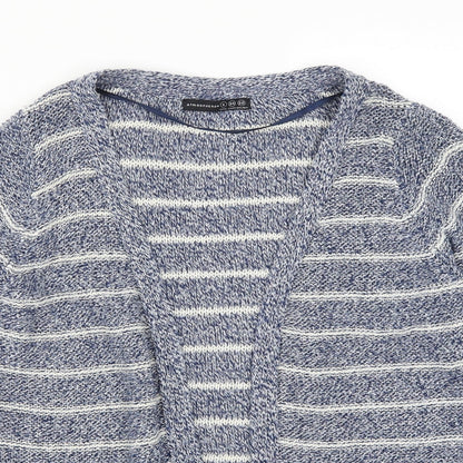 Atmosphere Womens Blue Striped  Cardigan Jumper Size 6