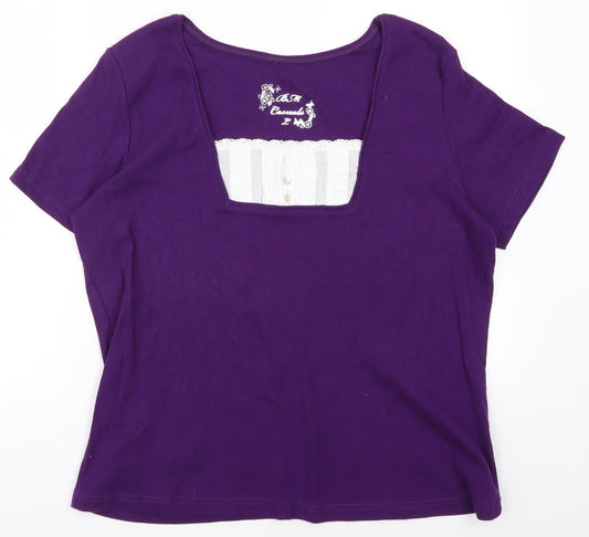 Bonmarché Womens Purple   Basic T-Shirt Size L