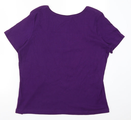 Bonmarché Womens Purple   Basic T-Shirt Size L