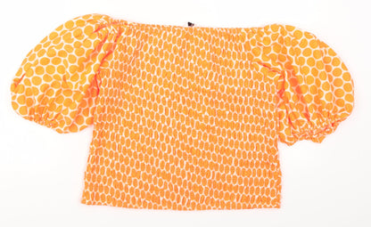 Womens UK Size 18 Very Orange Basic Blouse
