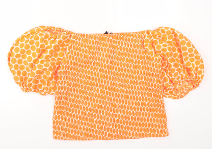 Womens UK Size 18 Very Orange Basic Blouse