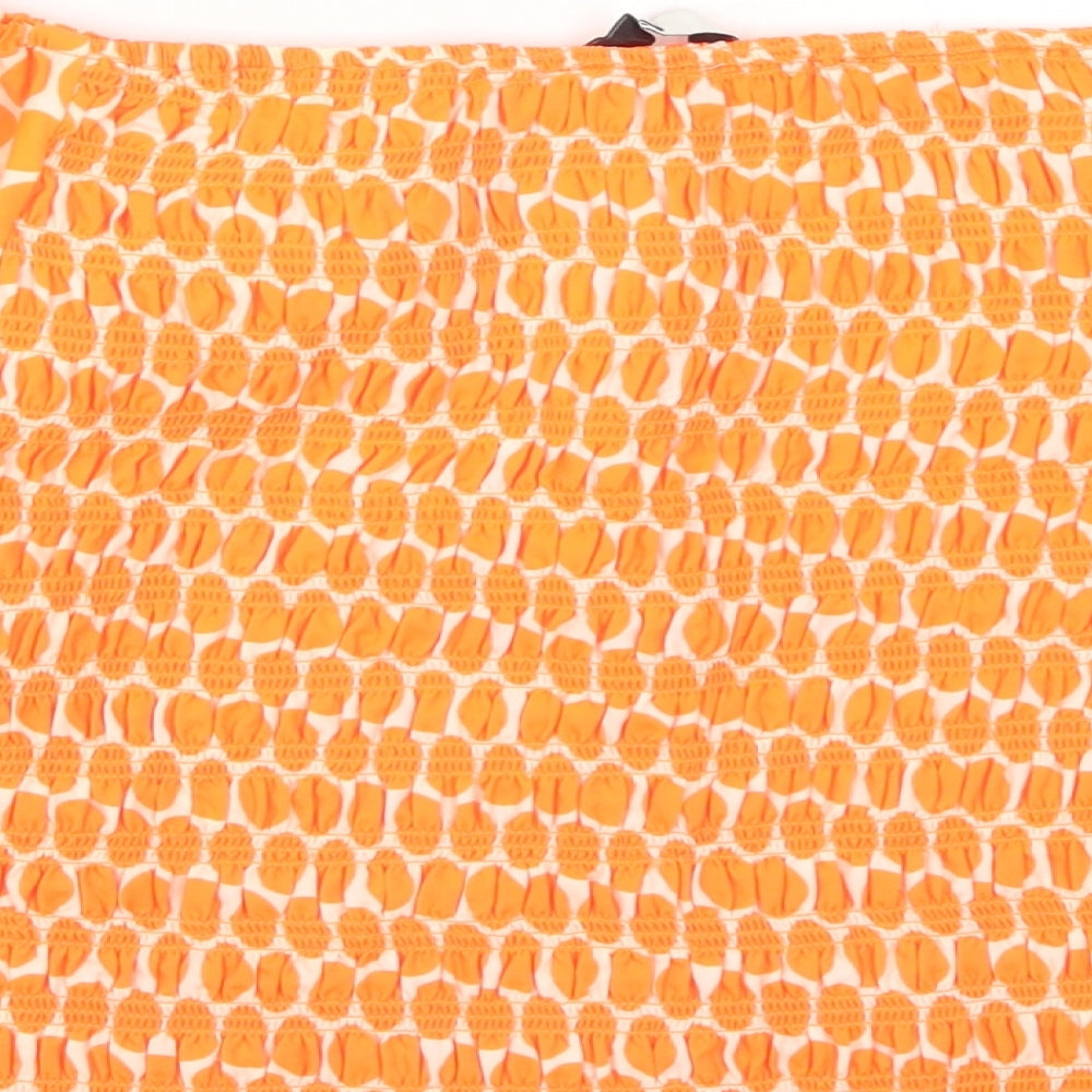 Womens UK Size 18 Very Orange Basic Blouse