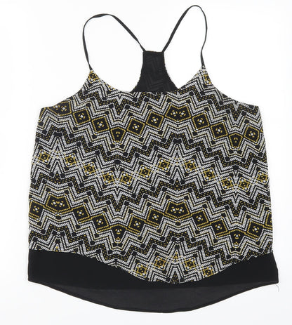Womens UK Size 12 New Look Yellow Basic Tank