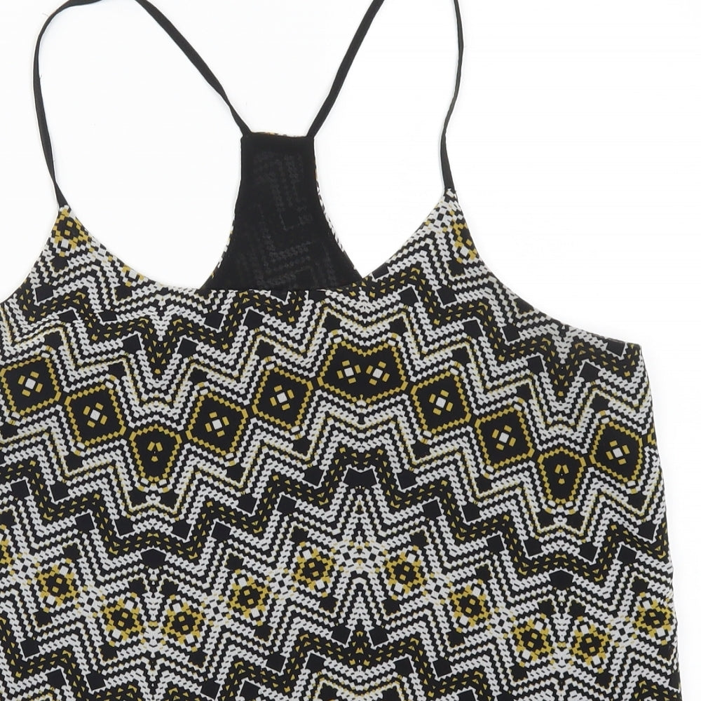 Womens UK Size 12 New Look Yellow Basic Tank