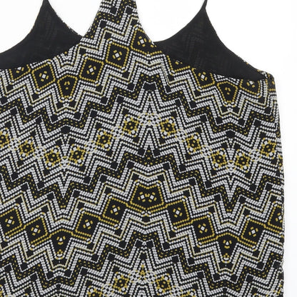 Womens UK Size 12 New Look Yellow Basic Tank