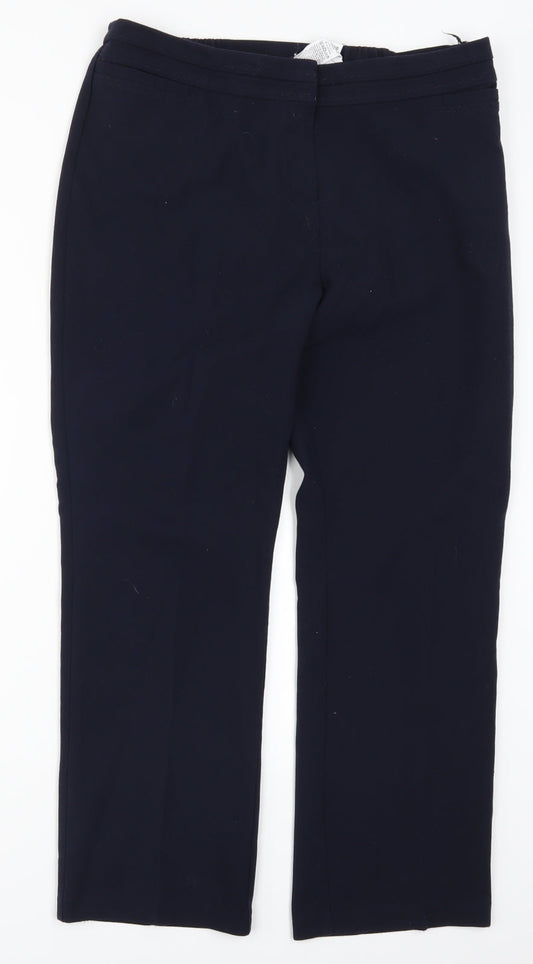 Womens UK Size 14 Marks and Spencer Regular Fit  Blue Trousers