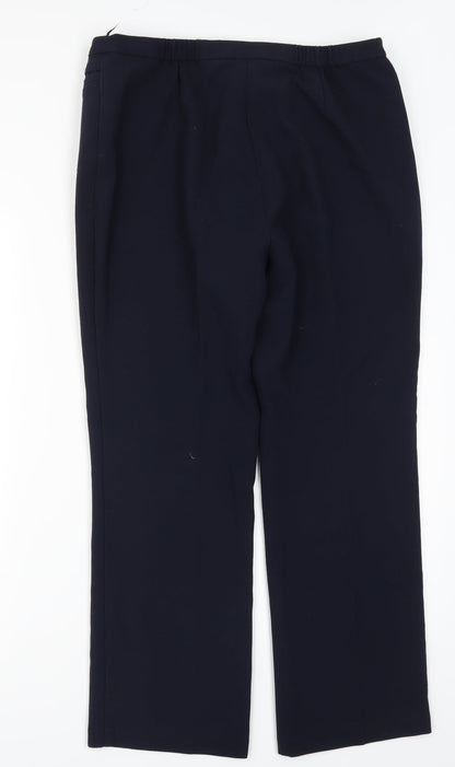 Womens UK Size 14 Marks and Spencer Regular Fit  Blue Trousers