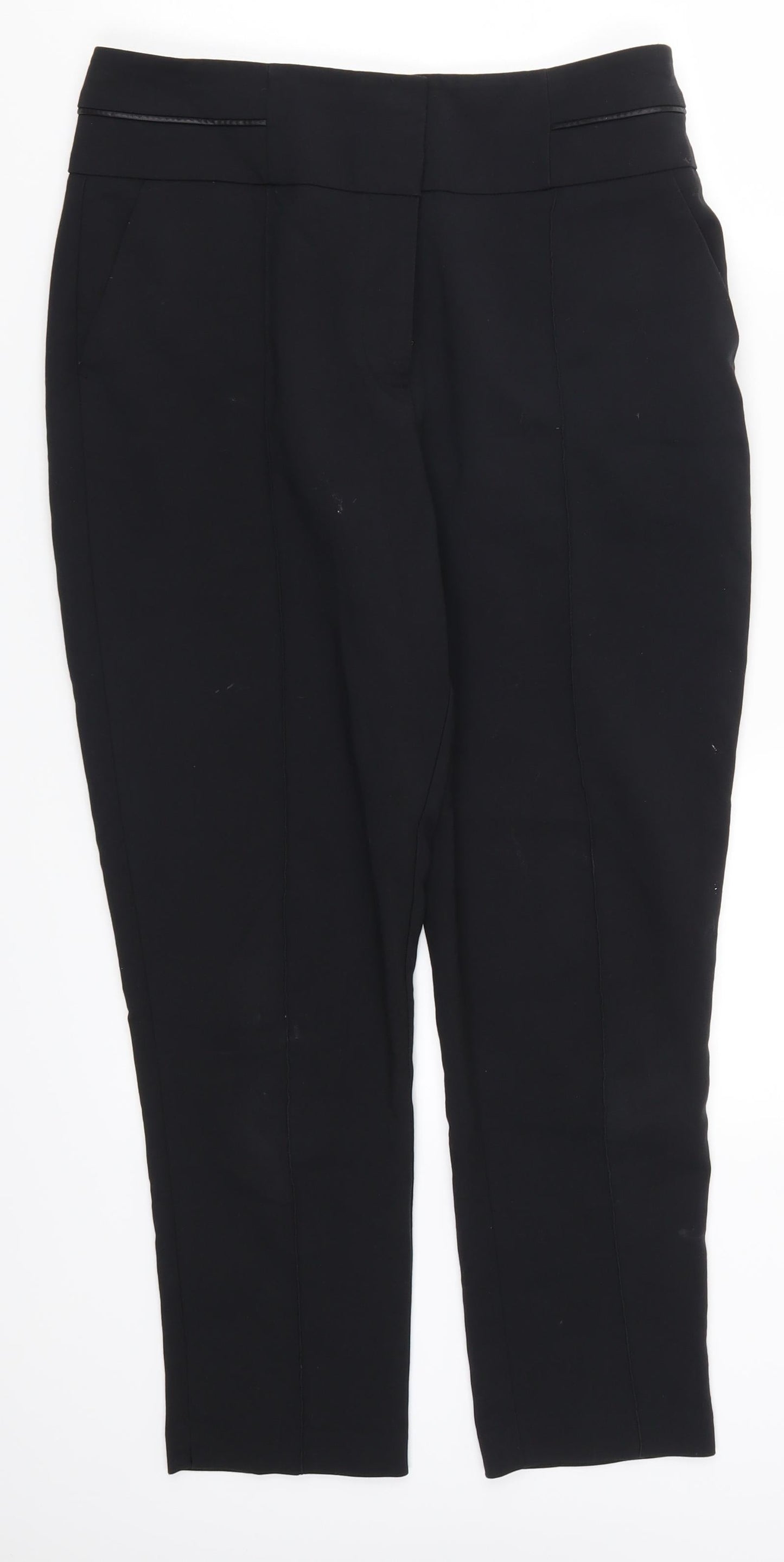 Womens UK Size 12 Oasis Regular Fit  Black Trousers