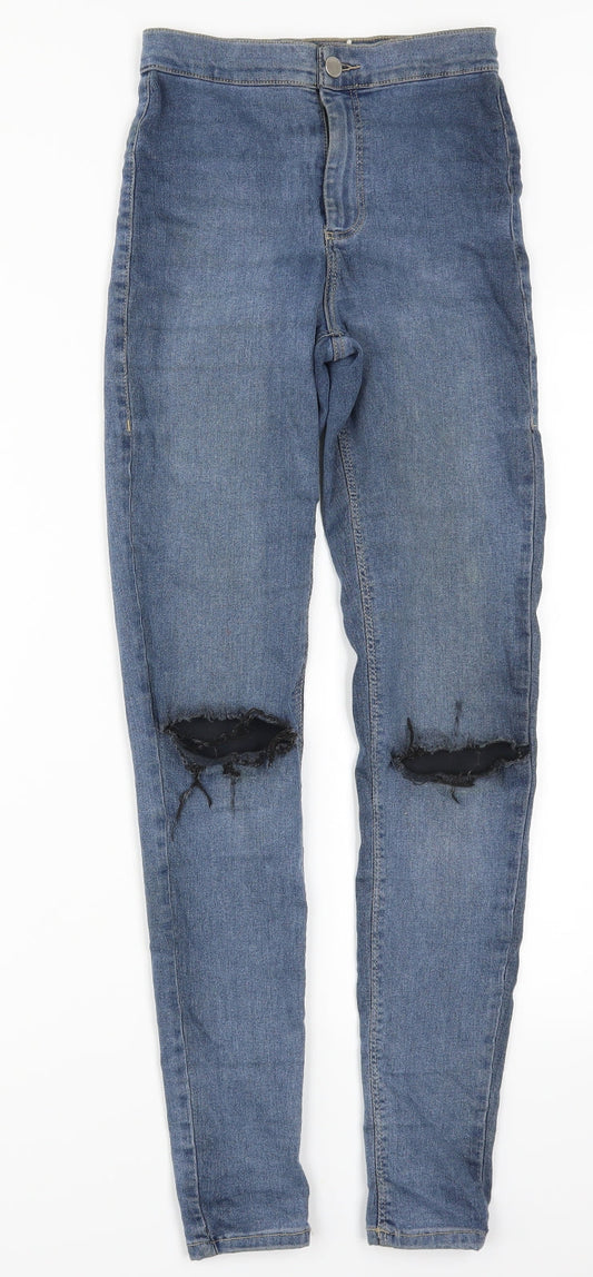 Topshop Womens Blue  Denim Skinny Jeans Size 25 in L26 in