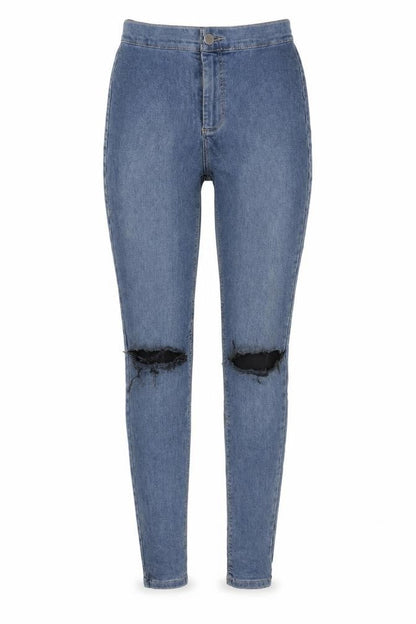 Womens UK Size 25 in Topshop Regular Fit Skinny Blue Jeans