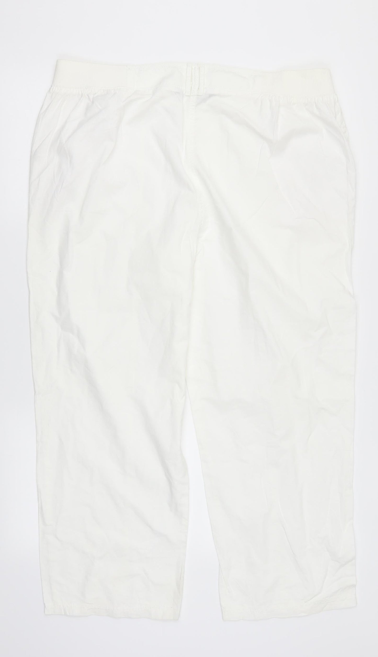 Womens UK Size 18 Bonmarché Regular Fit  White Trousers