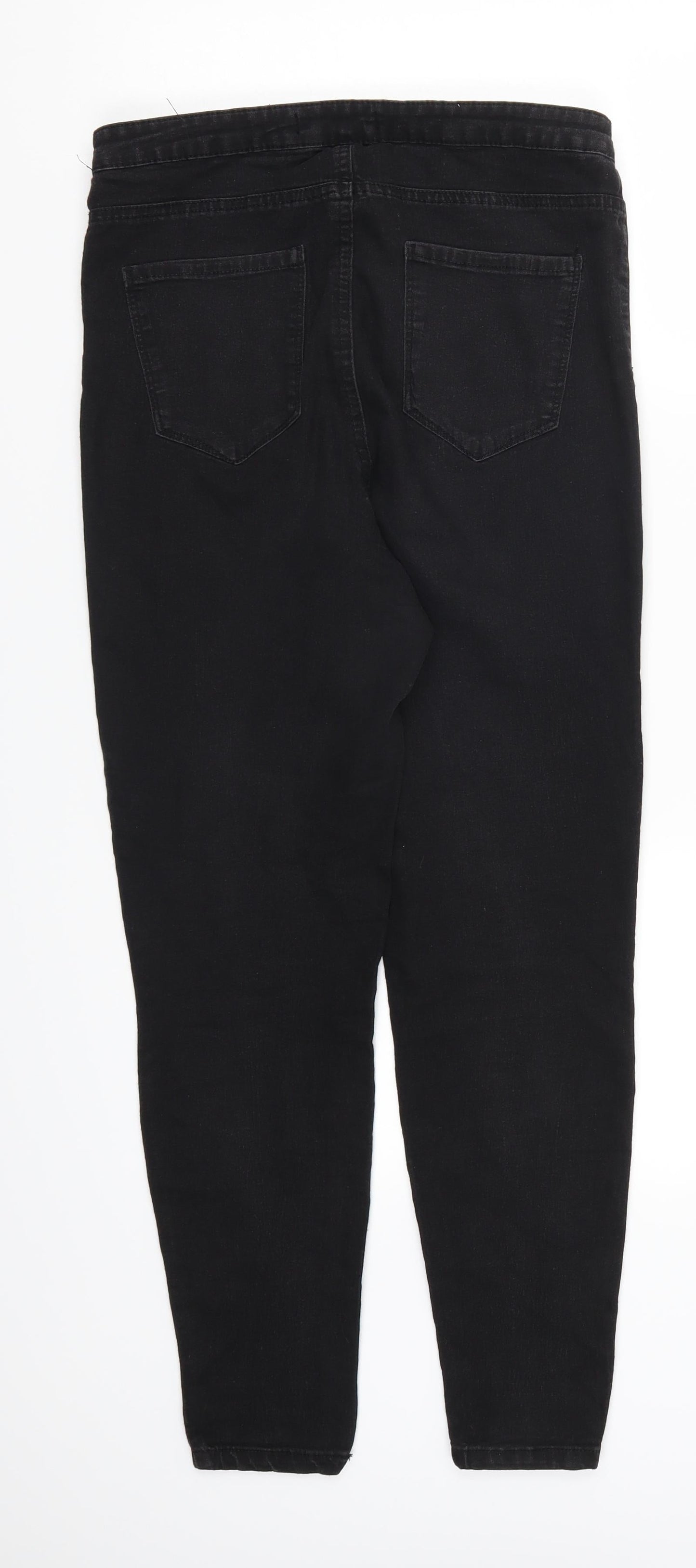 Denim Co Womens Black  Denim Skinny Jeans Size 14 L27 in