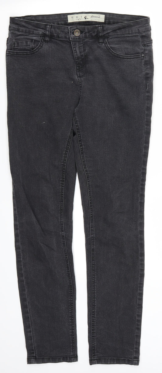 Denim Co Womens Grey  Denim Skinny Jeans Size 10 L28 in