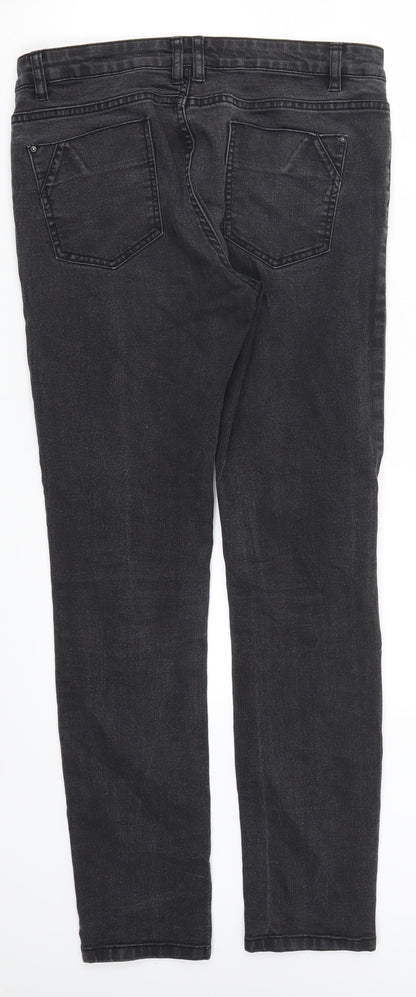 Denim Co Womens Grey  Denim Skinny Jeans Size 10 L28 in
