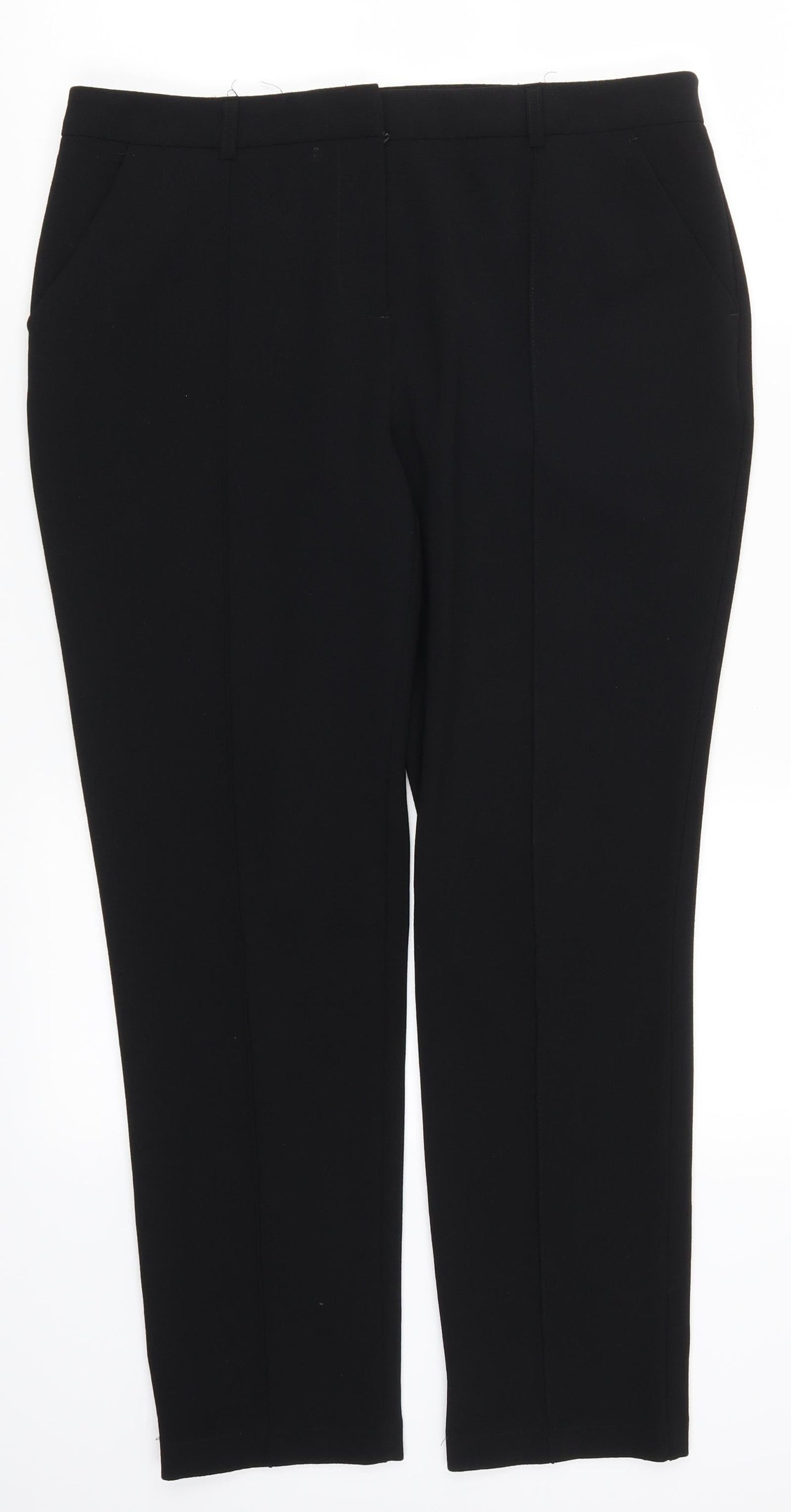 F&F Womens Black   Trousers  Size 12 L26 in