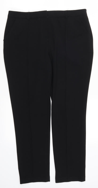 F&F Womens Black   Trousers  Size 12 L26 in