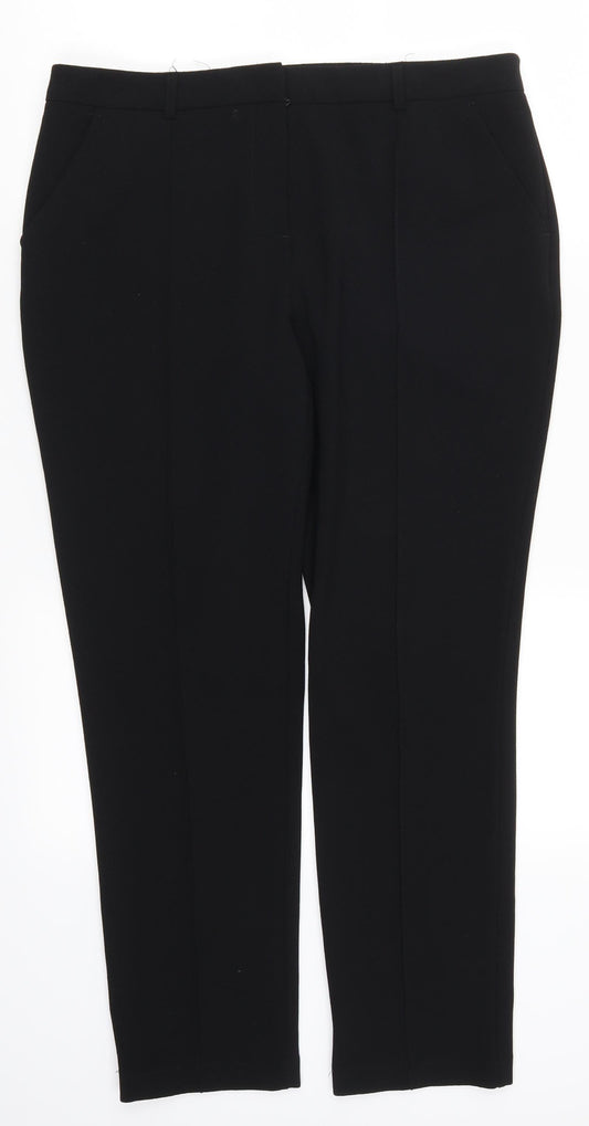 F&F Womens Black   Trousers  Size 12 L26 in