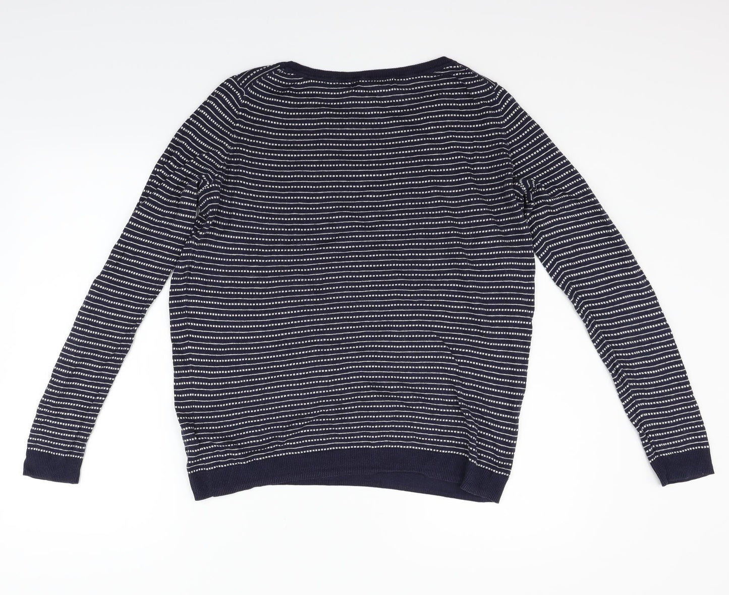 LOGG Womens Blue Striped  Pullover Jumper Size S