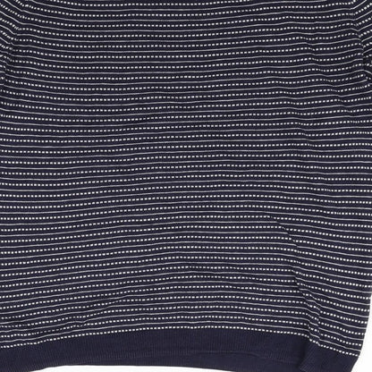 LOGG Womens Blue Striped  Pullover Jumper Size S