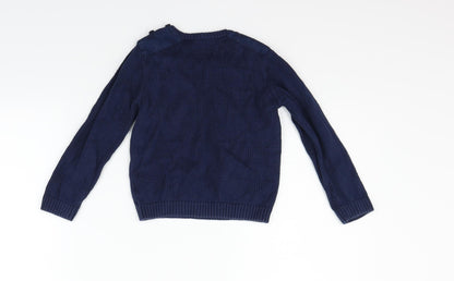 F&F Boys Blue   Pullover Jumper Size 12-18 Months