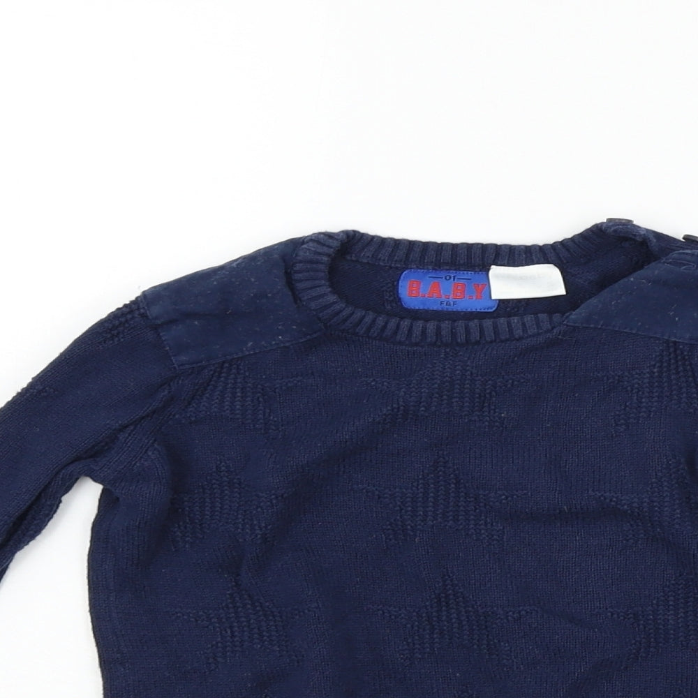 F&F Boys Blue   Pullover Jumper Size 12-18 Months