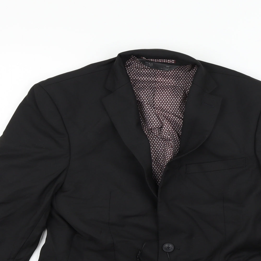 Mens UK Size 36 Marks and Spencer Black Jacket