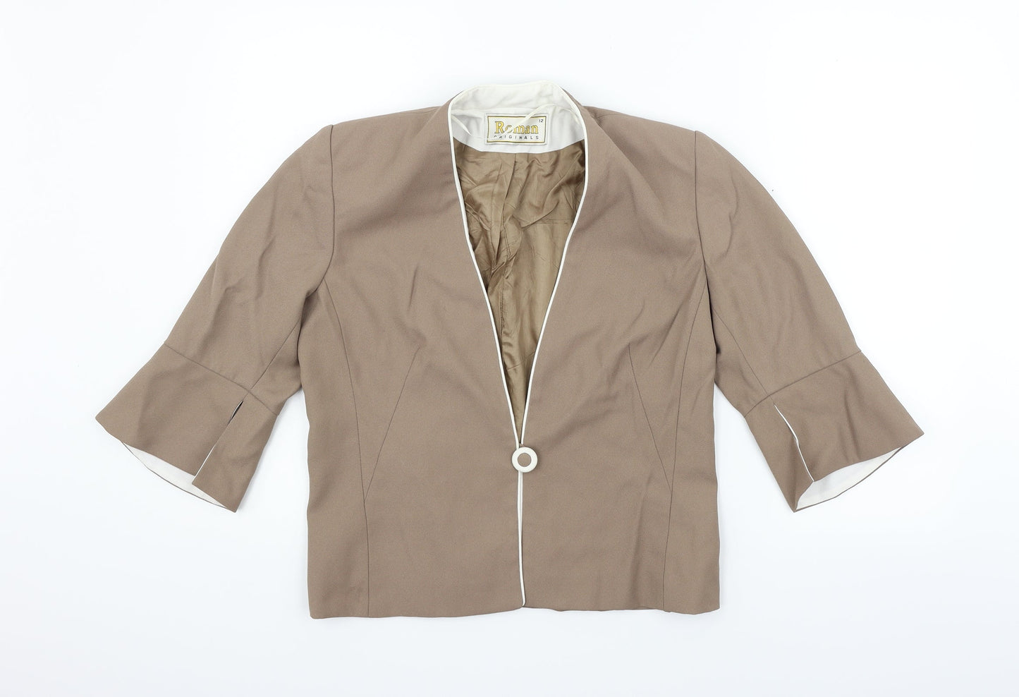 Womens UK Size 12 Roman Beige Jacket