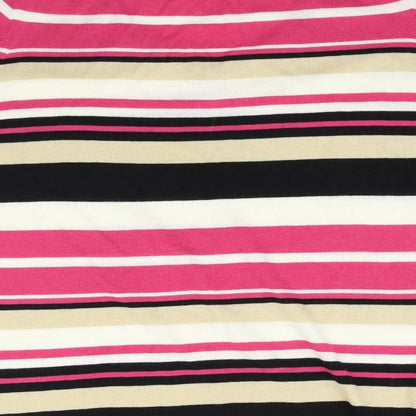 Marks and Spencer Womens Pink Striped  Pullover Jumper Size 16