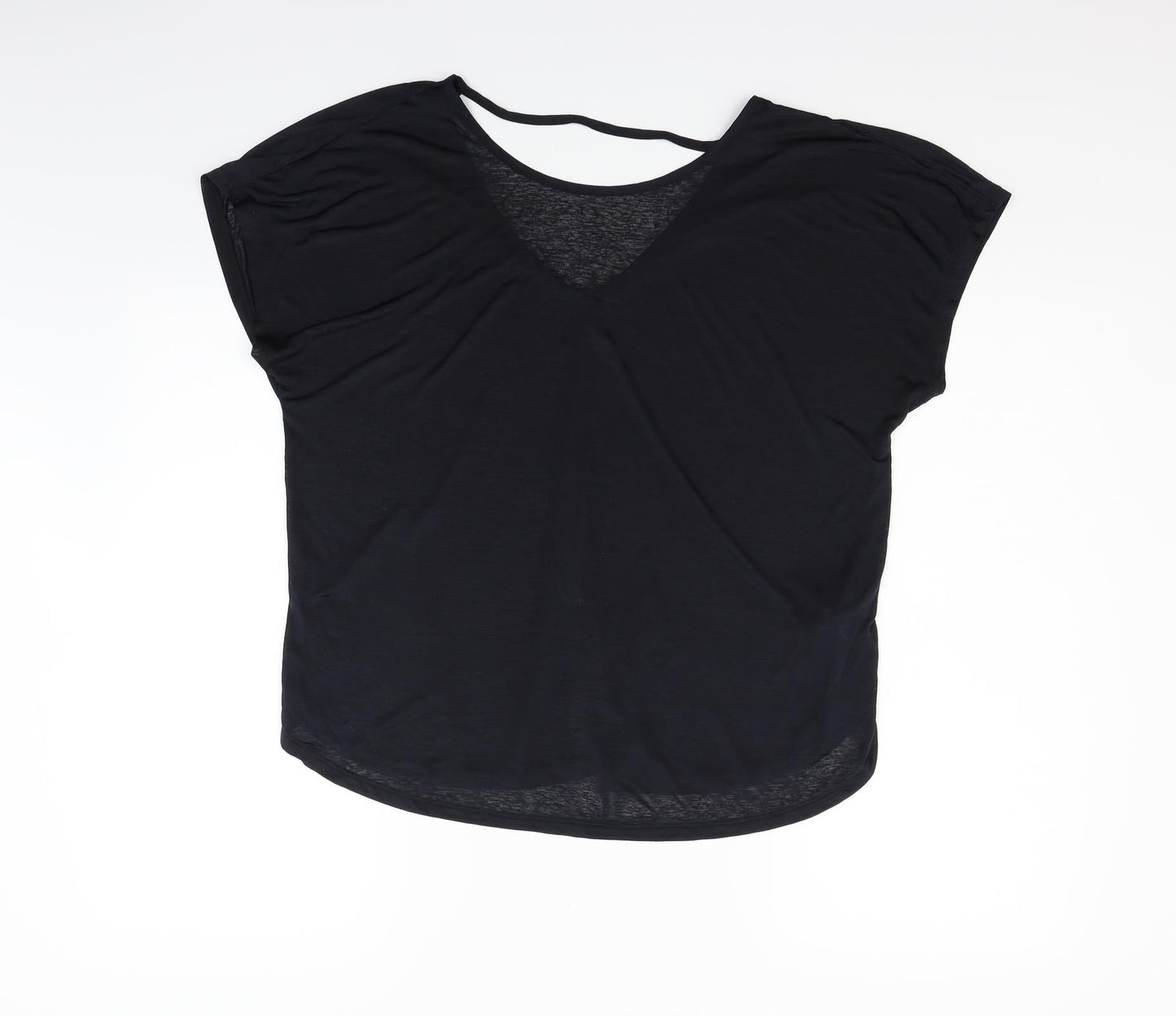 F&F Womens Black Houndstooth  Basic Blouse Size 14