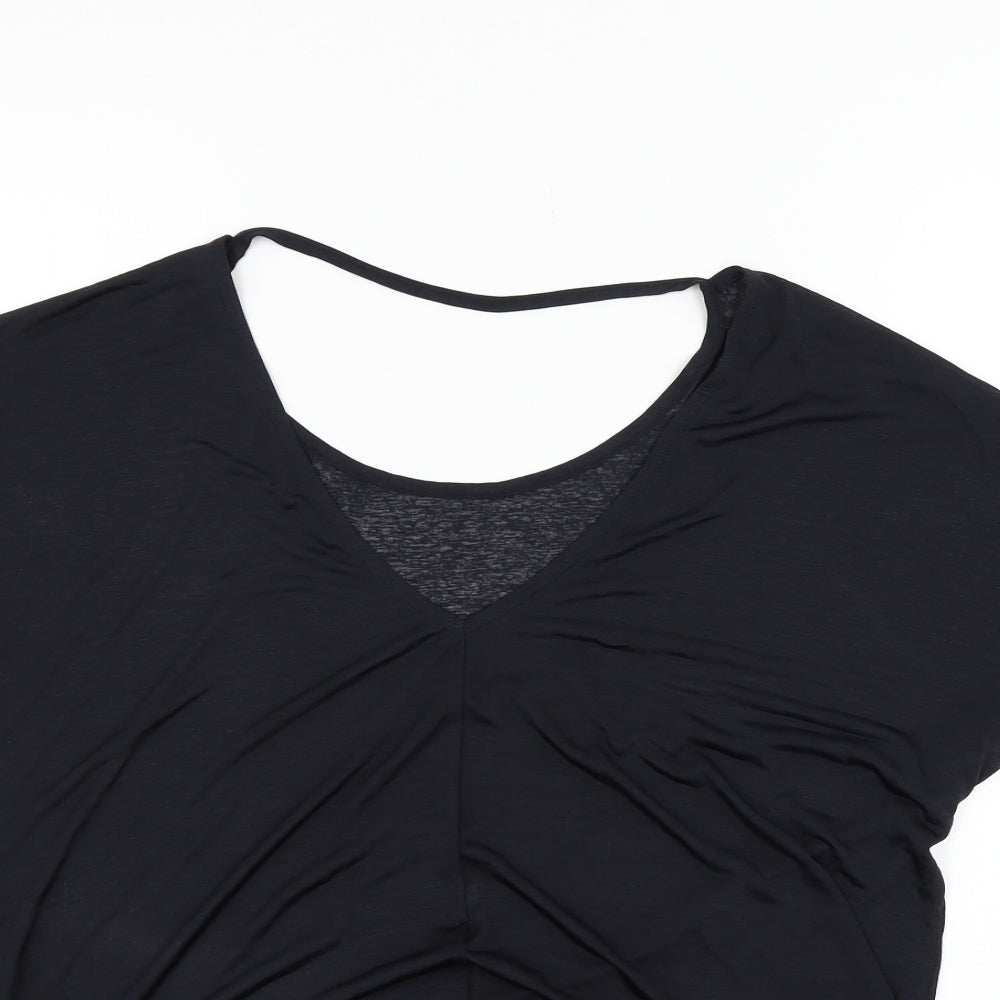 F&F Womens Black Houndstooth  Basic Blouse Size 14