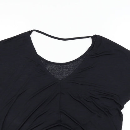 F&F Womens Black Houndstooth  Basic Blouse Size 14