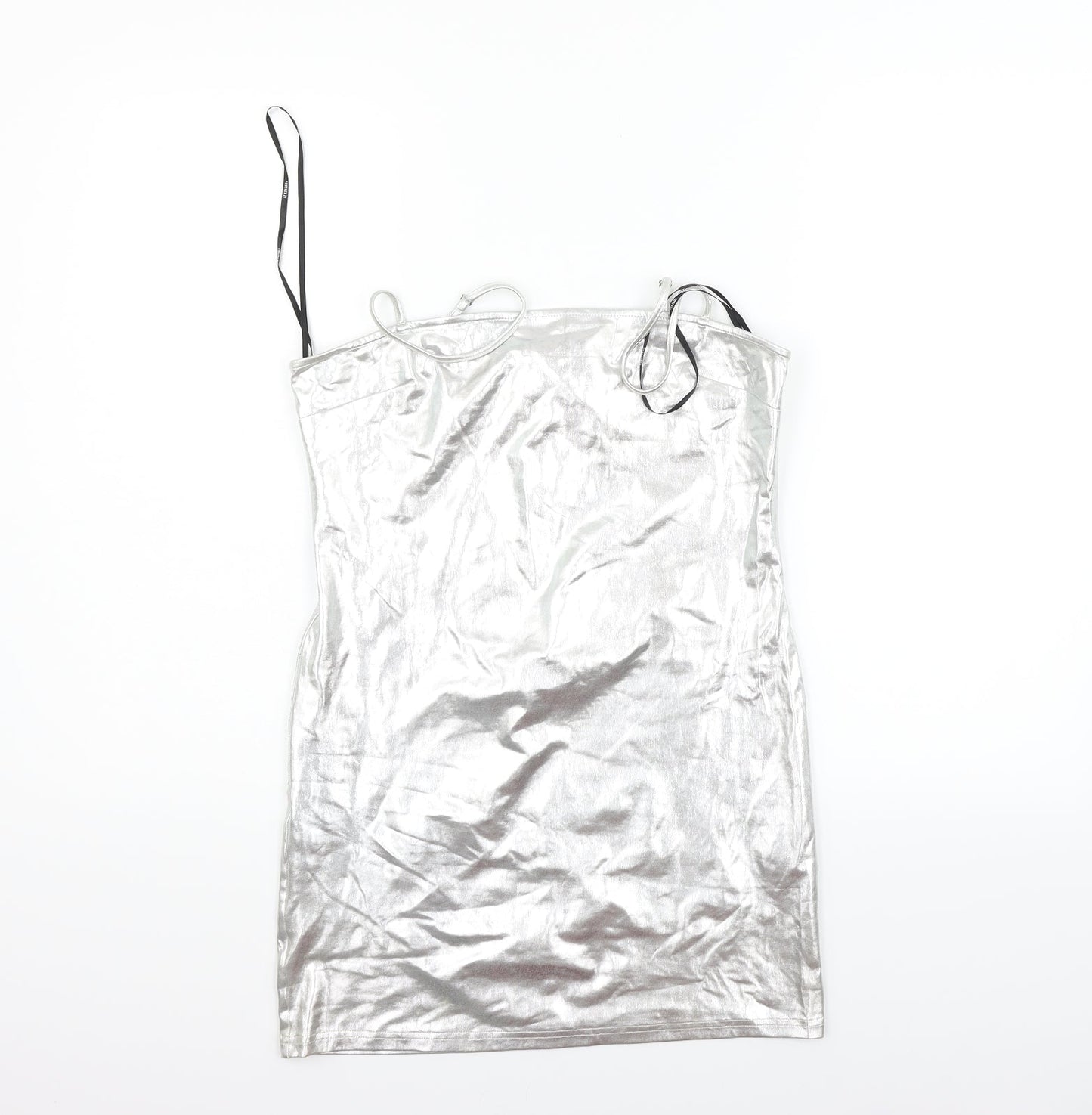 FOREVER 21 Womens Silver   Basic T-Shirt Size L  - washable marks