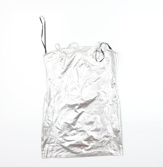 FOREVER 21 Womens Silver   Basic T-Shirt Size L  - washable marks