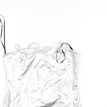 FOREVER 21 Womens Silver   Basic T-Shirt Size L  - washable marks